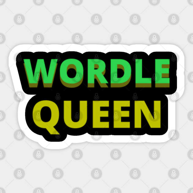 Wordle queen  wordle online game design  Wordle Game  Aufkleber